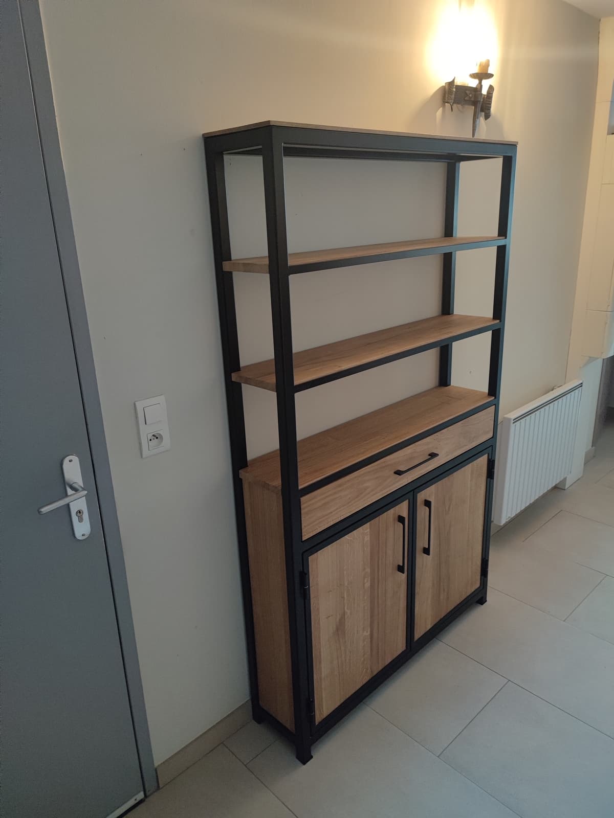 Etagère bois et métal sur mesure